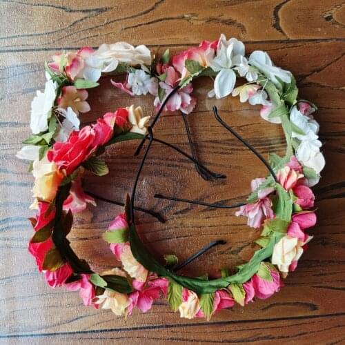 Designer brand christmas headband with artificial white flower headbands accessories kid women hair hoops handcraft bridal tiara