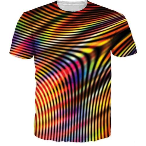 Outerwear Streetwear Hologram Melt T-Shirt Summer Style Casual Crewneck Tshirts Women Men Fashion Clothing 3d Print Shirt Tees