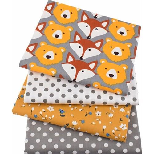 8 Pieces/set 25*25CM Mix Color Sewing Supplies Cartoon Pattern Multi Purpose for Household DIY Handmade Cotton Patchwork Cloth