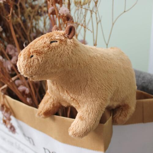 Simulation Fluffy Capybara Stuffed Animal Soft Toys Lovely Capybara Plush Toys for Children Birthday Gift Kawaii Room Decor