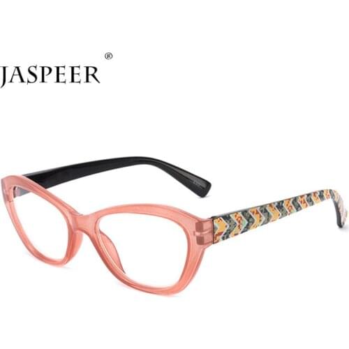 JASPEER 2021 Women Cat Eye Reading Glasses Ladies Presbyopia Eyeglasses Optical Frames Far Sight Eyewear Diopter +1.0~+3.5