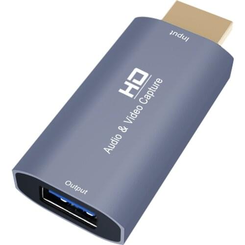 4K Video Capture Card for HDMI-compatible male to USB female adapter 1080P Live Video Streaming Game Recorder