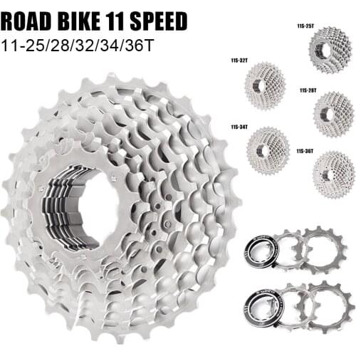 Road Bike 11 Speed Cassette 11-25T/28T/32T/34T/36T Bicycle Freewheel For Shimano SRAM HG Hub Bike Accessories Dropshipping