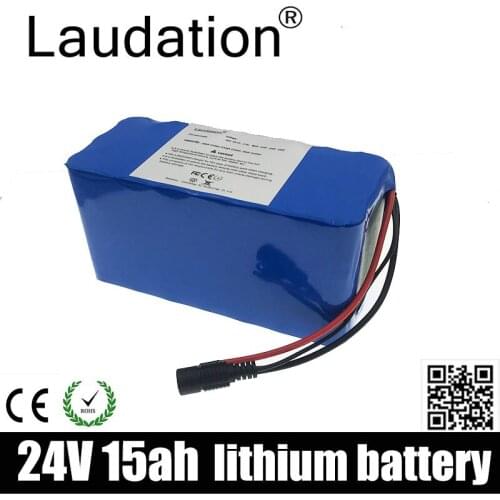 Laudation 24V 15ah Electric Bicycle Lithium Battery 21700 Pack 7S 3P For 250W 350W 400W 500W 600W 750W Motor With 25A BMS