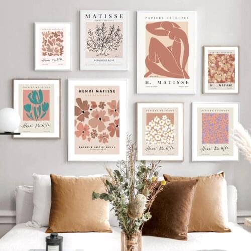 Matisse Abstract Nude Woman Flower Market Sketch Nordic Poster Wall Art Prints Canvas Painting Decor Pictures For Living Room