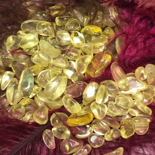 Natural Citrine Yellow Creastly Tumbled Crystals Quartz Gravel Original Stone For Buddhist Minerals Specimen