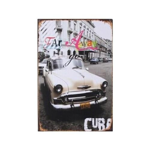 10 pcs New Vintage Metal Painting Retro Finishing Coffee Bedroom Wall Decoration Home Decoration Iron Poster Metal Wall Art