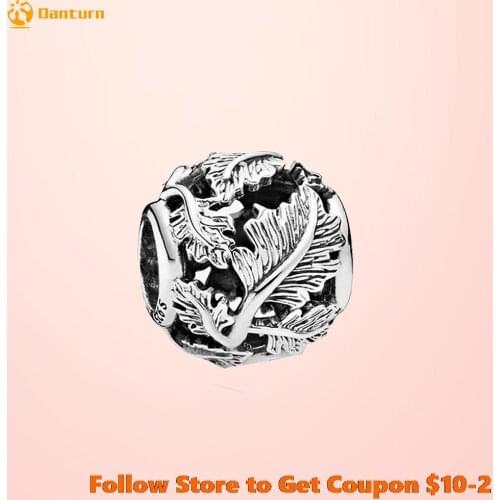 2020 New 925 Sterling Silver Beads Openwork Leaves Charms fit Original Pandora Bracelets Women DIY Jewelry