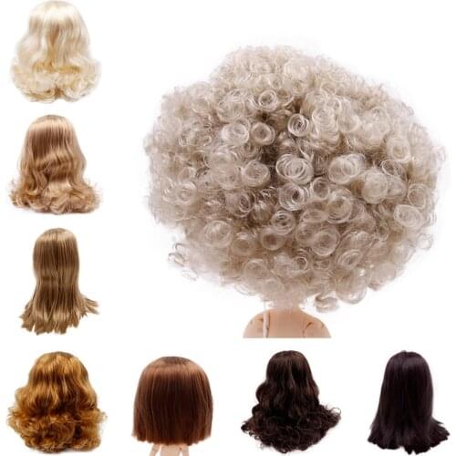 RBL Blyth Doll Scalp Wigs Brown Grey Blonde Deep Purple Hair Series Including the Hard dome ob24 anime girl