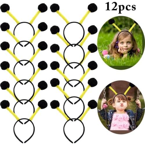 12Pcs/Lot Lovely Cartoon Bee Headband Kids Clothing Headband Animal Tentacle Hair Hoop Hair Accessories Performance Props