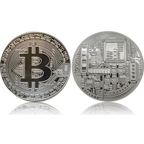 Gold Plated Physical Bitcoins Physical Metal Antique Imitation Cryptocurrency Commemorative Coin commemorative Coin Wholesale