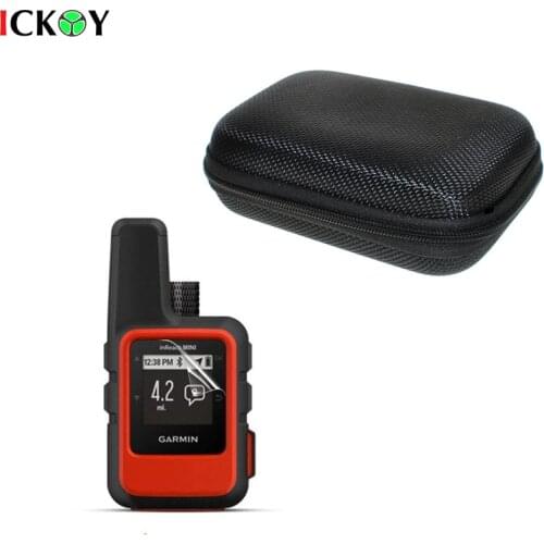 Clear LCD Screen Protector Guard Cover Film Skin + Protect Case Portable Bag for Handheld GPS Garmin inReach mini