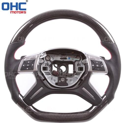 100% Real Carbon Fiber Steering Wheel compatible for MB W204,S204 W212,V212,S212 W463 C E G class