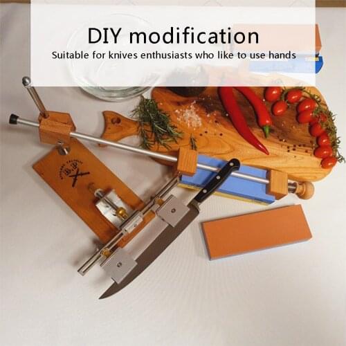 Kitchen Knife Sharpener System 360° Rotation Flip Design Fixed-Angle Stainless Steel Professional Chef Knife Sharpening