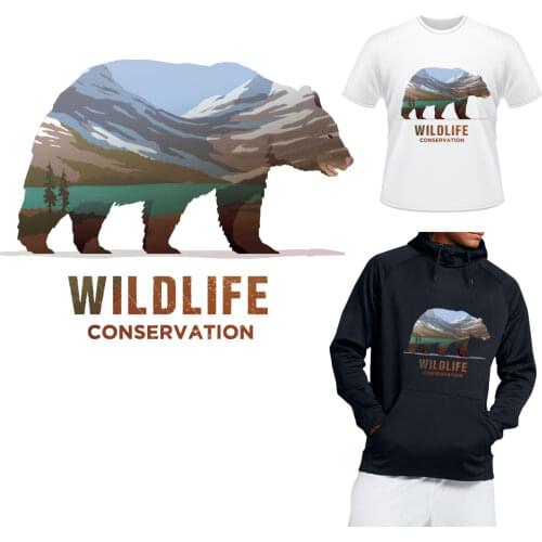 Bear Transfer Iron On Patches For Clothing Thermo Sticker Stripes On Clothes T-Shirt Jeans Patch DIY Accessories Super Washable