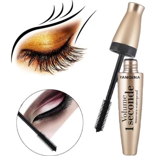 Eyelash Mascara Silicone Waterproof 3D Fiber Long Black Lash Eyelash Extension Eye Makeup Extension Eyelash Silk lash mascara