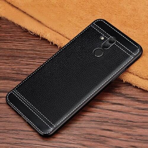 Ultra Thin Leather Designed TPU Flexible Case For Huawei Mate 20 Lite Shockproof Protective Back Cover For Huawei Mate 20 Lite