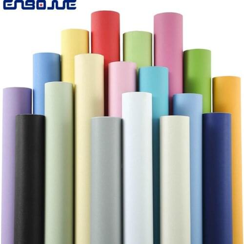 Waterproof PVC Pure Color Wall Sticker Kid Room Dormitory Bedroom Furniture Diy Renovation Sticker Matte Self Adhesive Wallpaper
