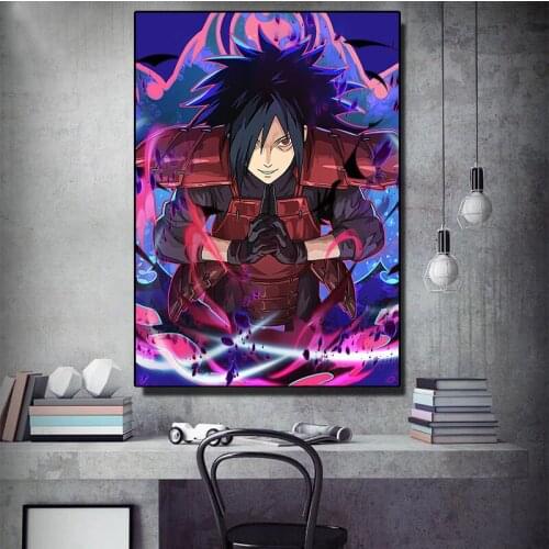 Japanese Anime Canvas Painting Naruto Uchiha Madara Posters and Prints Print Mural Pictures Childrens Room Home Wall Decoration