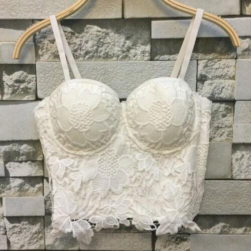 2020 New Women Embroidery Lace Tops Solid Short Camis chain White Red Black Spaghetti Strap Hot Celebrity Party Club Tank Top