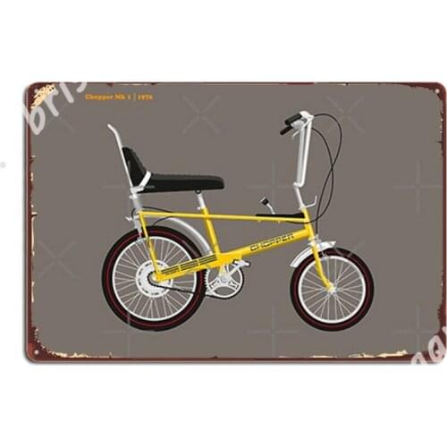 Raleigh Chopper Mk 1 Golden Yellow Metal Signs Cinema Garage Printing Club Bar Poster Tin sign Posters