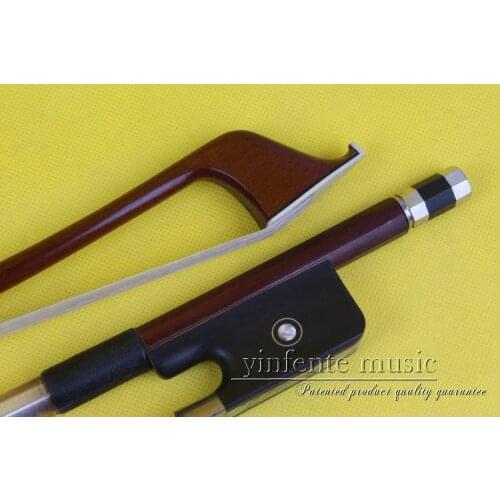 1 pcs bass Bow Brazil wood Ebony fro g High Quality New #DT- good 4/4 106