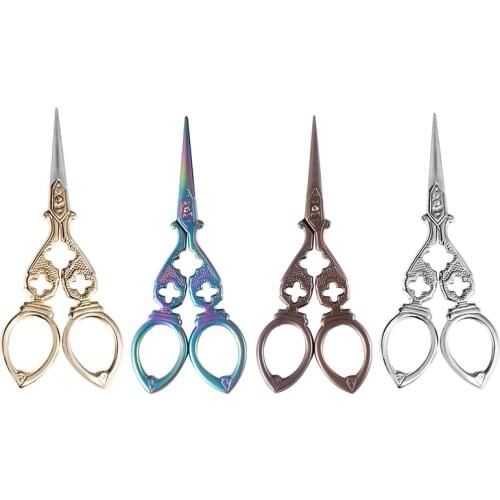 MIUSIE 1Pcs Sewing Scissor Vintage European Stainless Steel Gourd Scissor for Embroidery Sewing Needlework Retro Scissor Shear