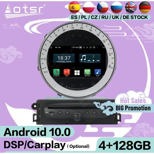 128G Carplay Multimedia Stereo Android 10 For BMW MINI 2006 2007 2008 2009 2010 2012 2013 GPS IPS Video Radio Receiver Head Unit