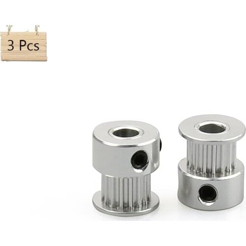 3Pcs/Lot GT2 Timing Pulley 16 teeth Alumium Bore 5mm for width 6mm belt For Anet 3D Printer Parts