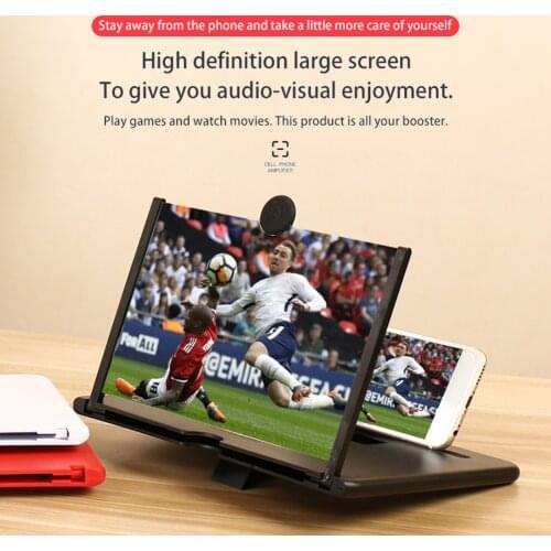 3D Phone Screen Magnifier Amplifier Folding Design HD Video Magnifying Glass Watch 3d Movies Smart Phone Bracket Holder