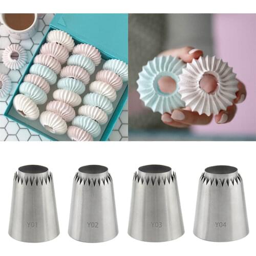 1Pcs Piping Tips Sulta Ne Ring Cookies Mold Russian Pastry Tips Icing Piping Nozzle Cake Decorating Set
