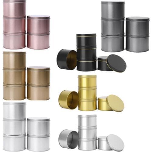 5Pc Aluminum Box Refillable Containers 30ml Aluminum Cosmetic Small Tins Storage Jars Empty Cosmetic Screw Top Sample Containers