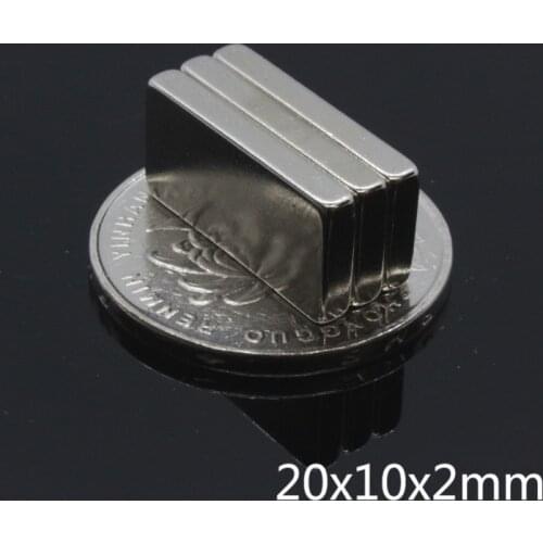 50pcs 20mm x 10mm x 2mm Super Strong Disc Rare Earth Neodymium Magnets 20x10x2mm NdFeB magnet 20*10*2mm magnets