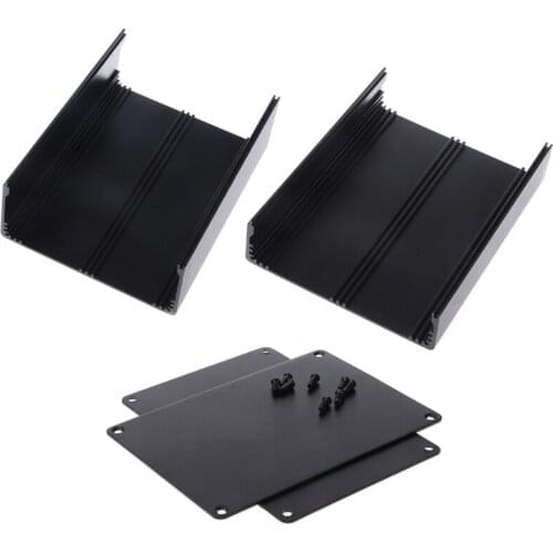 Aluminum Enclosure DIY Project Case Power Junction Box 155x120x83mm Black