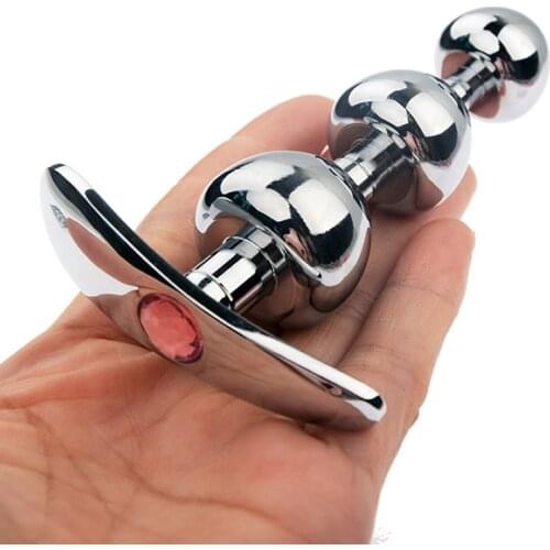 Mushroom Head Removal Anal Plug Metal Butt Plug Big Anal Balls Sex Toys for Women Prostata Massage for Couples Butt Plug