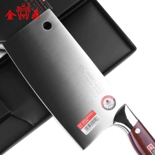 Free Shipping Jidnding 3Cr13Mo Stainless Steel Kitchen Chop and Cut Dual-use Knife Chef Slicing Meat Fish Vegetable Knives