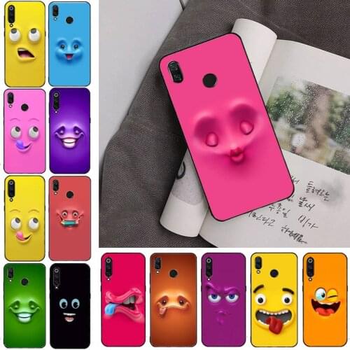 3D funny face Phone Case For Redmi note 8Pro 8T 9 Redmi note 6pro 7 7A 6 6A 8 5plus note 9 pro Coque Funda Shell