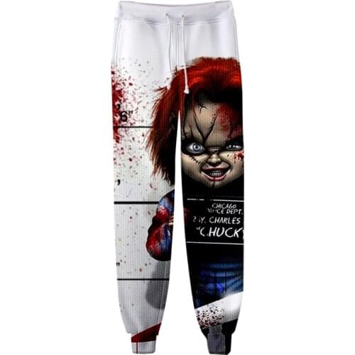 The evil Good Guys Toy Sweat Pants Halloween Chucky Joggers Pants Trousers Men/Women Clothing Hip Hop Pantalon Homme Sweatpants