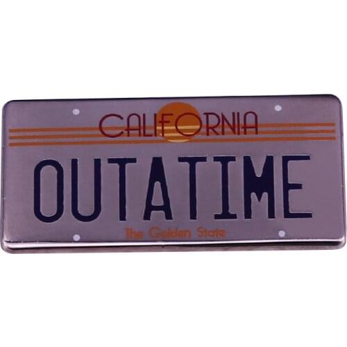 California Outatime Enamel Pin Hop in your Delorean and get ready to go the future