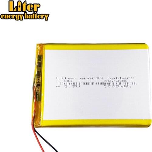 3.7V 5000mah (polymer lithium ion battery) Li-ion battery for tablet pc 7 inch MP3 MP4 [407095] replace [357095] High capacity