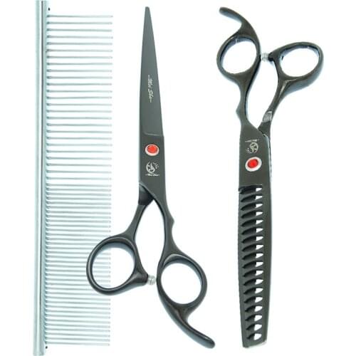 Meisha 7 inch Pet Grooming Scissors Dogs Hairdressing Cutting Thinning Curved Shears Professional Pets Groomer Tijeras B0027A