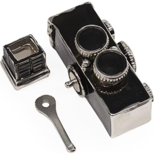 Odoria 1:12 Miniature Twin-lens Reflex Vintage Camera Living Room Bedroom Home Dollhouse Accessories Doll House Decoration