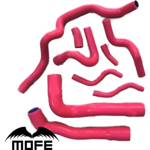 Mofe 9PCS Red Silicone Heater Hose Kit Set For BMW 325i E36 316i M3 European 1992-1999