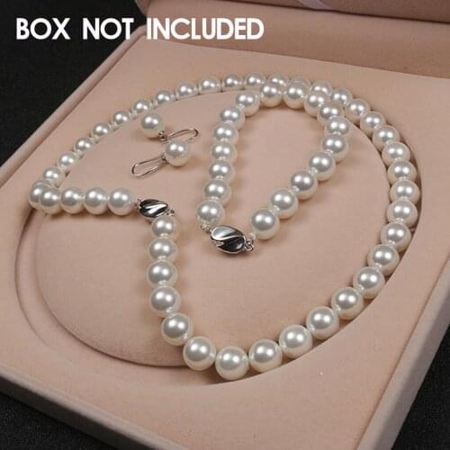 Classic Natural Jewelry Set Shell Pearls Necklace for Lady Women Party