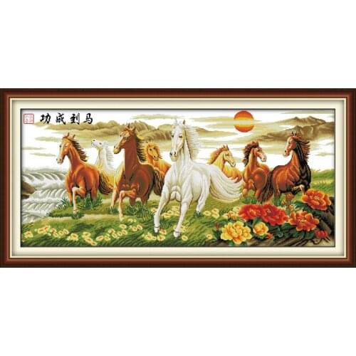 Everlasting Love Christmas Wishing You Every success(4)(wealth & honour) Ecological Cotton Chinese Cross Stitch Kits 11CT&14CT