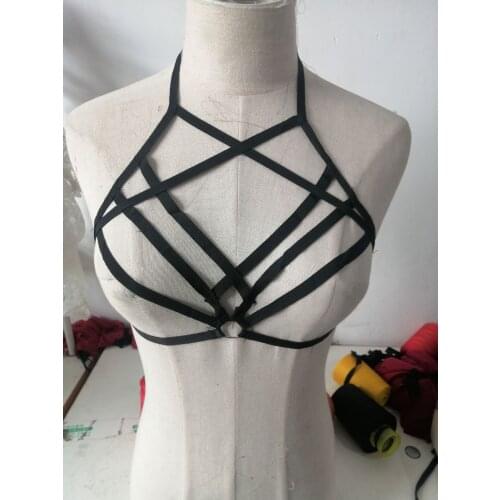 2021 New Sexy Cross Strap Bra European and American Elastic Binding Bar Show Lingerie