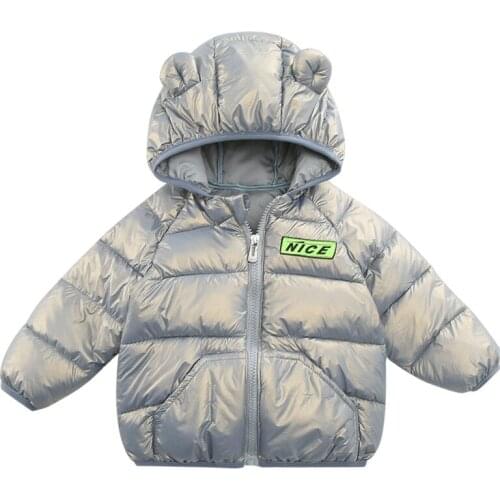 2021 winter new baby cute casual cotton padded clothes boys and girls fashion bright face cotton padded clothes childrens coat
