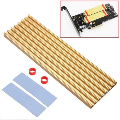 New 71mm*21mm*3mm Aluminum Diffuse Heat Sink NGFF 2280 For SM961 960PRO NVMe SSD