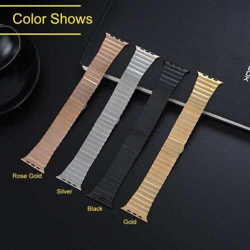 NEW Stainless Steel strap for Apple Watch 44 mm 40 mm iWatch 38mm 42mm Butterfly Metal Bracelet Apple watch series 5 4 3 2 bands