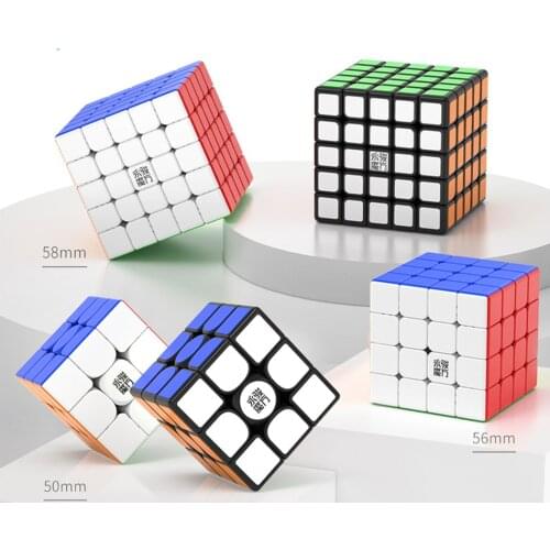 Original YJ Zhilong Mini 3x3 M 4x4 M 5x5 M Magnetic Speed Cubes Small Size YongJun Zhilong Magico Cube Puzzle Toys Magnetic Cube